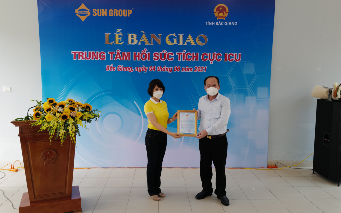 Trung tâm ICU đặt tại BV Tâm thần Bắc Giang do Sun Group tài trợ đã đi vào hoạt động từ ngày 5/6.