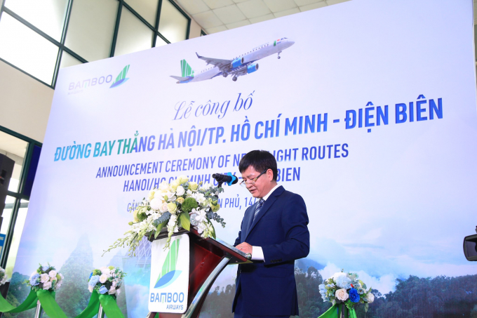 Ông Lê Thành Đô, Phó bí thư Tỉnh ủy, Chủ tịch UBND Tỉnh Điện Biên phát biểu trong sự kiện.
