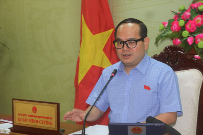 Trưởng Đoàn đại biểu Quốc hội tỉnh Đồng Nai Quản Minh Cường đóng góp ý kiến vào dự án Luật Cảnh sát cơ động.