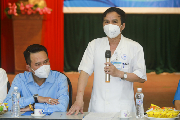 Giám đốc Bệnh viện, PGS. TS Lê Đình Thanh phát biểu cảm kích những nỗ lực của Hội Doanh nhân trẻ Việt Nam trong thời gian qua.