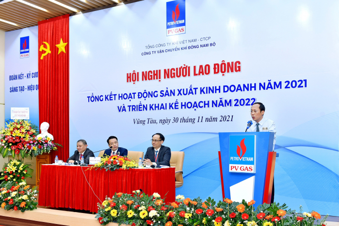 Phát biểu chúc mừng và chỉ đạo phương hướng hoạt động 2022 của Phó Tổng Giám đốc PV GAS Phạm Đăng Nam.