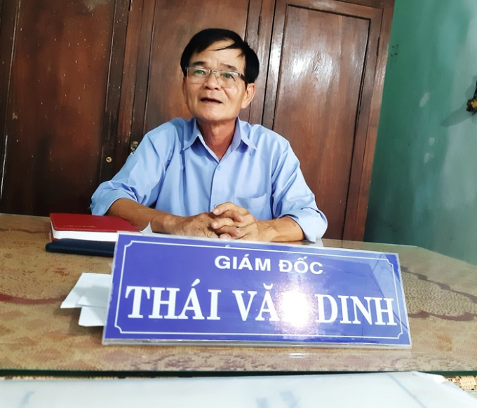 Ông Thái Văn Dinh, Giám đốc HTX NN Hương Long. Ảnh: Tiến Thành.