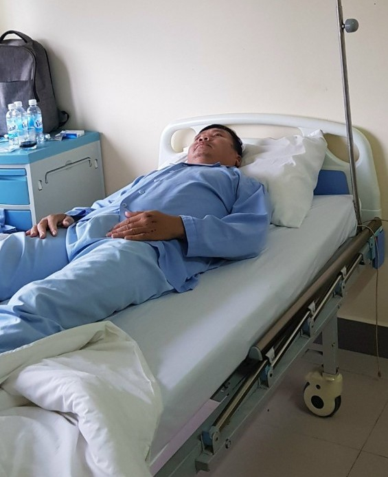 Ông Nguyễn Đăng Luận đang được điều trị tại bệnh viện Trung ương Huế với chẩn đoán chấn thương sọ não. Ảnh: T.T