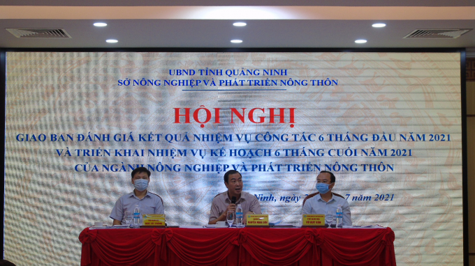 Lãnh đạo Sở NN-PTNT tỉnh Quảng Ninh chủ trì hội nghị. Ảnh: Tiến Thành