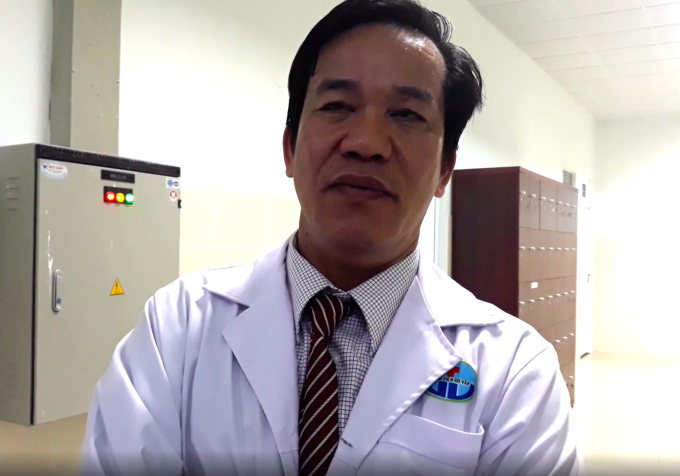 Bác sĩ Phạm Hữu Quốc, Giám đốc bệnh viện Đa khoa Gò Vấp. Ảnh: Cắt từ clip.