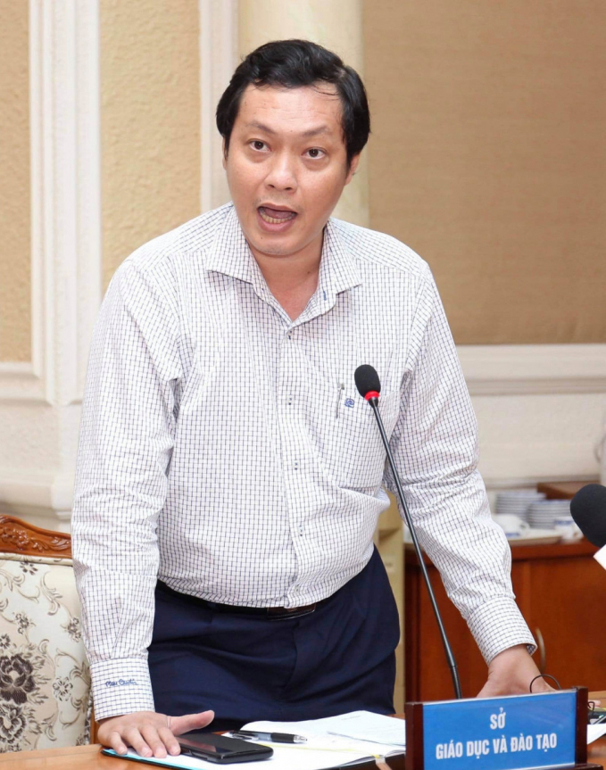 Ông Nguyễn Thành Trung, Chánh văn phòng Sở GD-ĐT TP.HCM. Ảnh: TTBC TP.HCM