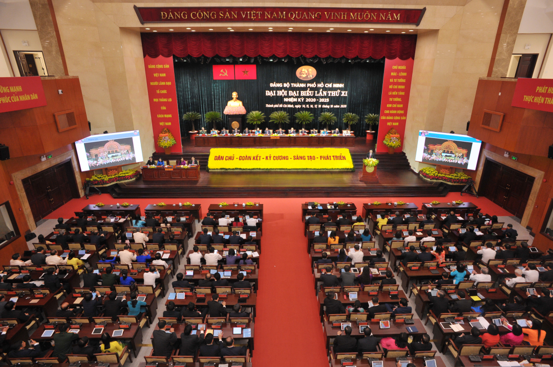 Ngày làm việc thứ hai Đại hội Đại biểu Đảng bộ TP.HCM lần thứ XI, nhiệm kỳ 2020-2025.