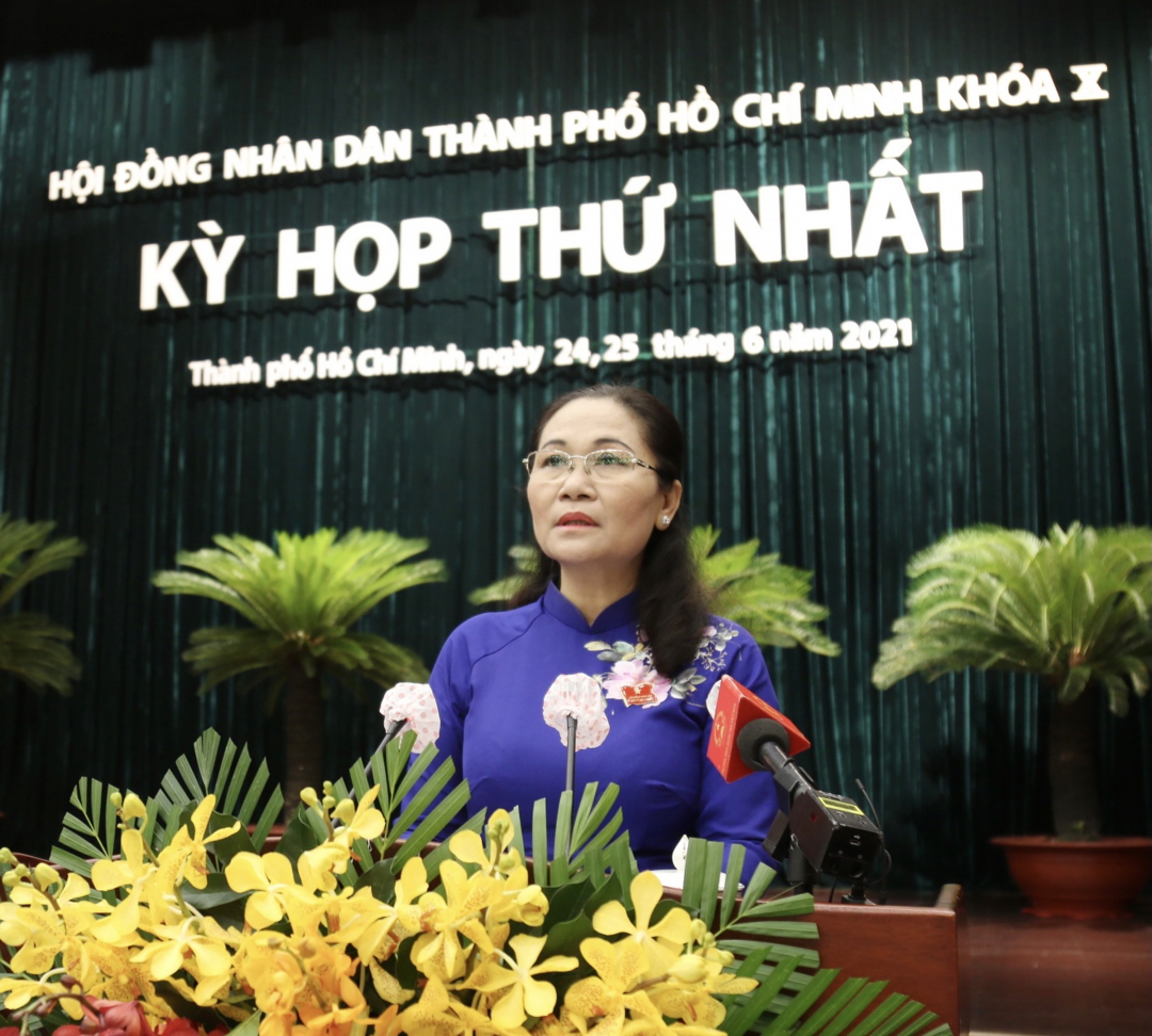 Bà Nguyễn Thị Lệ tái đắc cử chức danh Chủ tịch HĐND TP.HCM. Ảnh: TTBC.