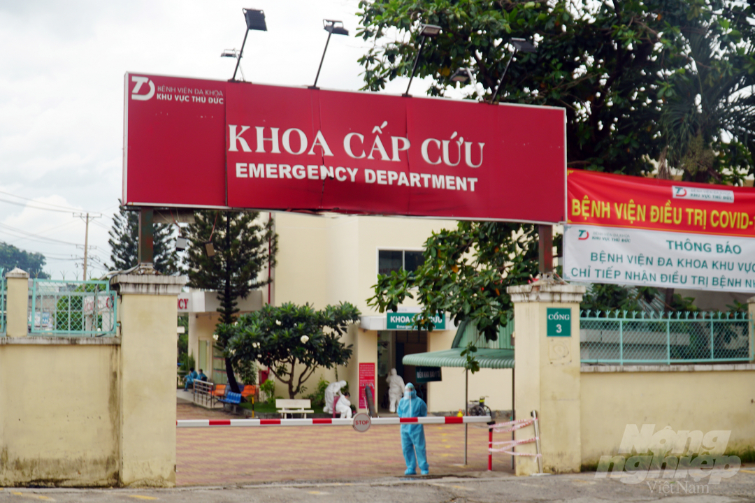 Bệnh viện đa khoa khu vực Thủ Đức được chuyển đổi công năng thành Bệnh viện điều trị Covid-19. Ảnh: Nguyễn Thủy.