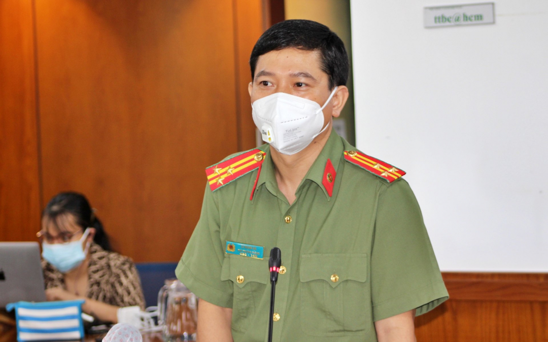 Thượng tá Lê Mạnh Hà, Phó phòng Tham mưu Công an TP.HCM. Ảnh: T.N.