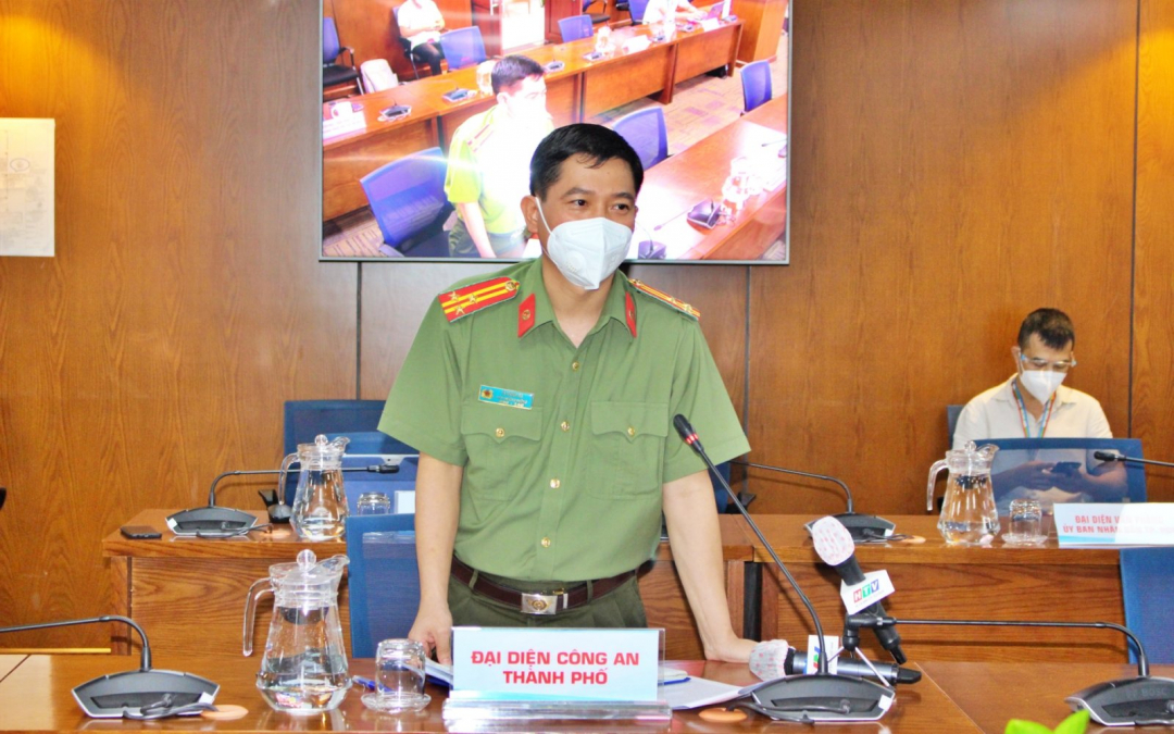 Thượng tá Lê Mạnh Hà, Phó phòng Tham mưu Công an TP.HCM. Ảnh: T.N.