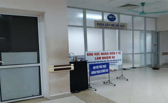 Hiện bệnh nhân Nguyễn Thị S. đang được phẫu thuật cấp cứu tại Bệnh viện Trung ương Thái Nguyên. Ảnh: Kiều Hải.