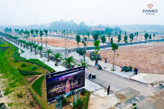 Khu đô thị Danko Avenue đang hoàn thiện cơ sở hạ tầng và cảnh quan.