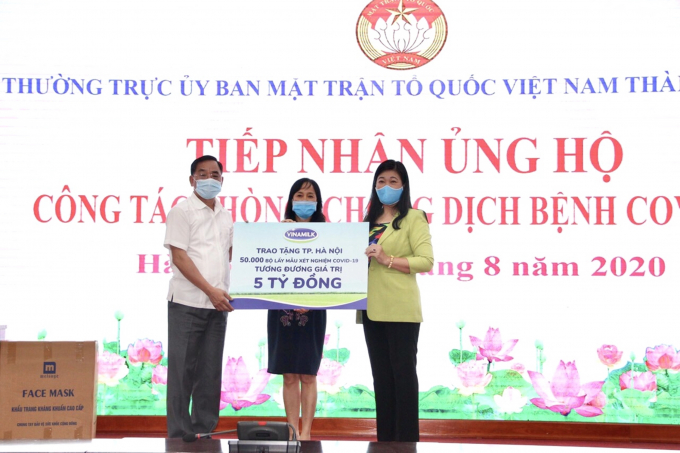 Nhiều hoạt động tài trợ để cả nước phòng chống Covid-19 được Vinamilk hết sức quan tâm. Ảnh: Dũng Thanh.