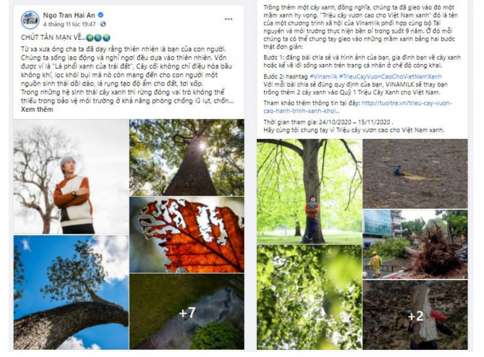 Thông điệp bảo vệ môi trường và trân trọng thiên nhiên – người bạn của con người - đã được FB Ngo Tran Hai An, FB Nguyen Khanh chia sẻ. Ảnh: Dũng Thanh.