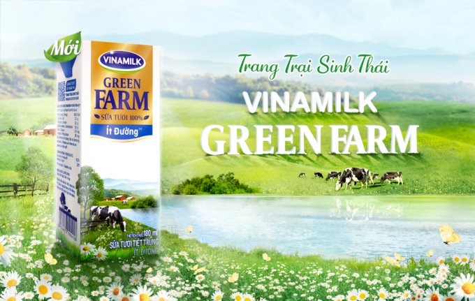Sữa tươi từ Trang Trại Sinh Thái Vinamilk Green Farm. Ảnh: Đỗ Hưng.