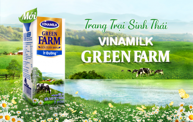 Sữa tươi từ Trang Trại Sinh Thái Vinamilk Green Farm của Vinamilk.