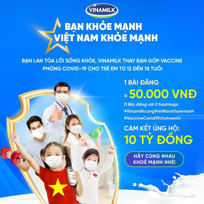 Thông điệp 'mỗi người khỏe mạnh thì Việt Nam khỏe mạnh' của Vinamilk.