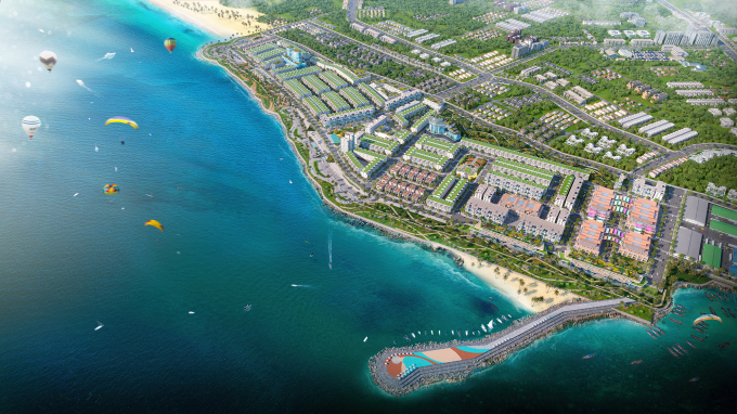 Dự án Phức hợp Đô thị Thương mại – Dịch vụ & Du lịch biển Lagi New City có quy mô 43.4ha, tọa lạc tại vị trí vàng của thị xã La Gi. Ảnh: Mai Hương.