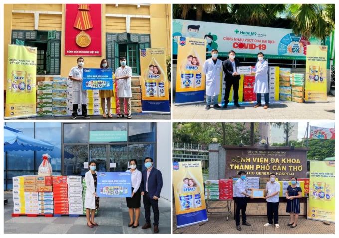 Chuỗi hoạt động được Vinamilk triển khai trên cả nước với thông điệp 'Tuyến đầu khỏe mạnh, Việt Nam khỏe. mạnh'.