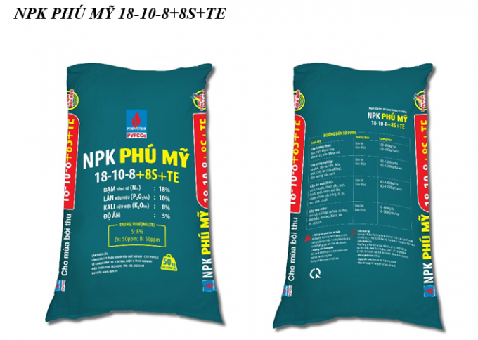 NPK Phú Mỹ ra mắt dòng công thức mới NPK Phú Mỹ 18-12-8+TE và 18-10-8+8S+TE.