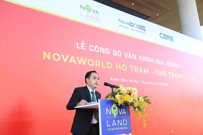 Đại diện Tập đoàn Novaland có mặt phát biểu tại sự kiện.