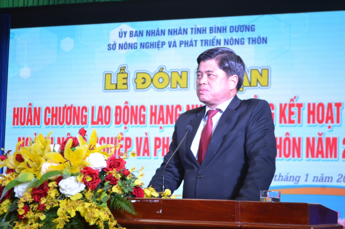 Thứ trưởng Bộ NN&PTNT Trần Thanh Nam phát biểu tại buổi lễ. Ảnh: Trần Trung.