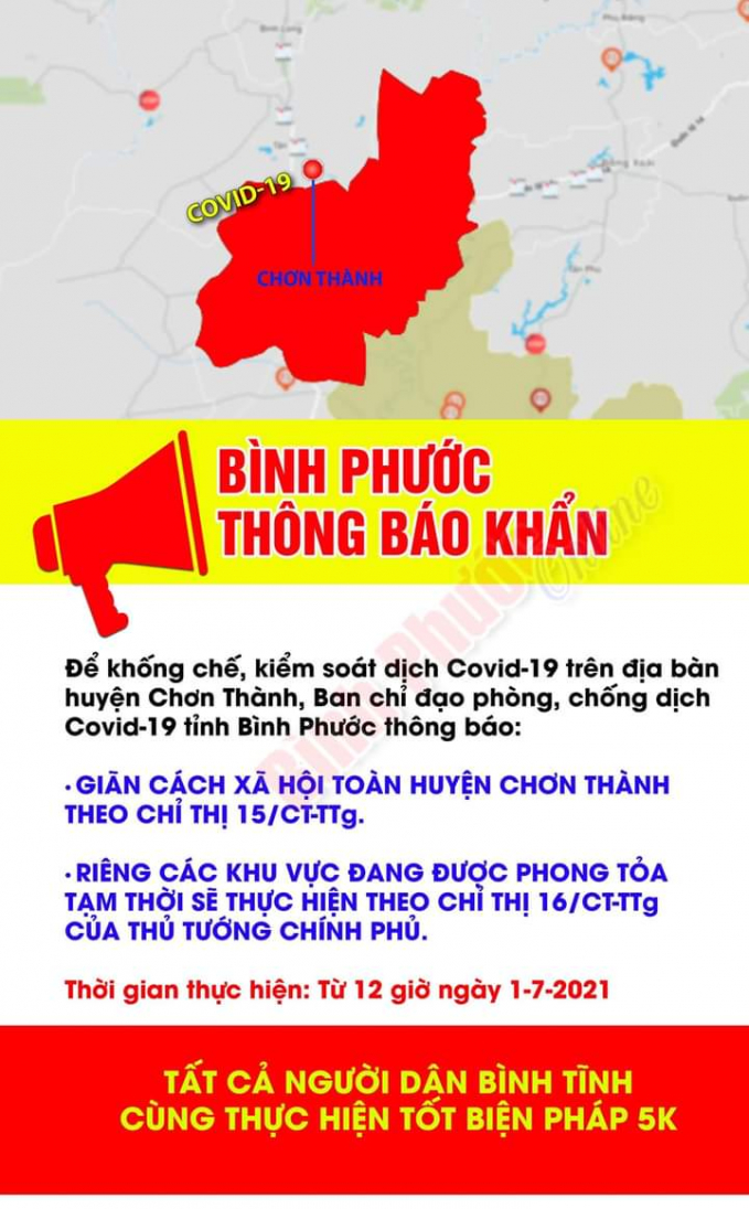 CDC Bình Phước yêu cầu người dân bình tĩnh và thực hiện tốt các biện pháp '5k' của Bộ Y tế. Ảnh: CDC BP.