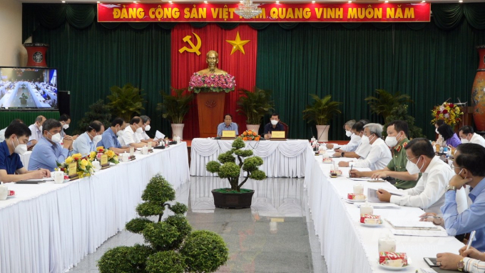 Phó Thủ tướng Lê Văn Thành cùng đoàn công tác làm việc với UBND tỉnh Đồng Nai. Ảnh: Minh Sáng.
