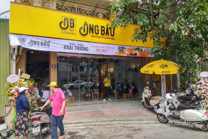 Cửa hàng cà phê Ông Bầu đầu tiên tại Hà Nội. Ảnh: Nutifood.
