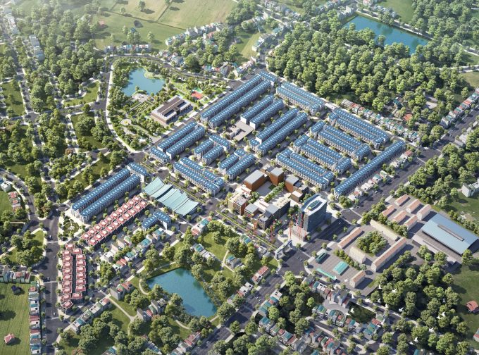 Phối cảnh dự án TNR Stars Thắng City – dự án trọng điểm của tỉnh Bắc Giang để thành lập thị xã Hiệp Hòa vào năm 2027.