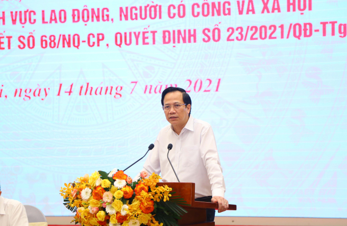  Bộ trưởng Bộ LĐ-TB&XH Đào Ngọc Dung chủ trì Hội nghị. Ảnh: TTTT Bộ LĐ-TB&XH.