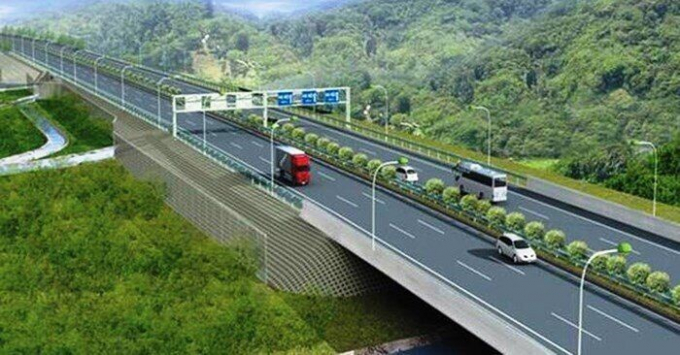 Đường cao tốc Hòa Bình - Sơn La - dự án trọng điểm quốc gia với 49km đi qua địa phận tỉnh Hòa Bình và 36 km đi qua tỉnh Sơn La. Ảnh: TNR.