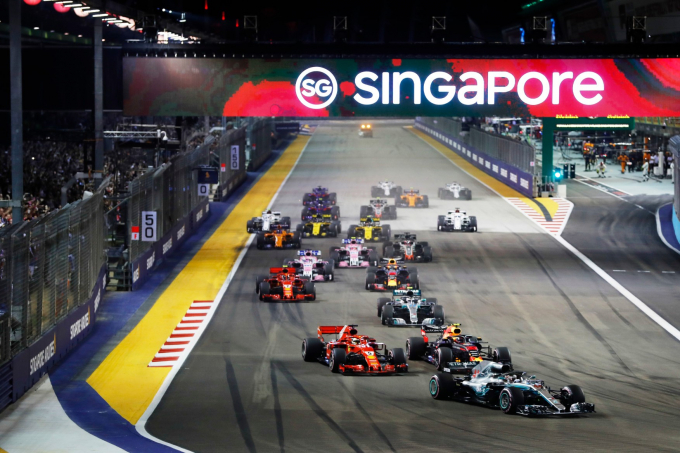 Singapore Grand Prix là một trong những đường đua xe F1 ấn tượng nhất thế giới. Ảnh: F1.