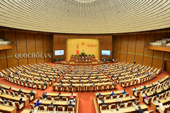 Toàn cảnh phiên khai mạc kỳ họp thứ 9, Quốc hội khóa XIV sáng 20/5. Ảnh: Quochoi.vn