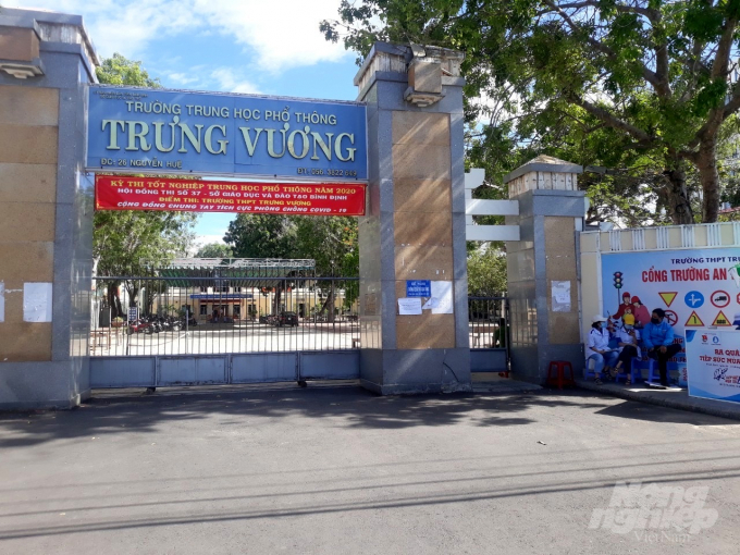 Điểm thi Trường PTTH Trưng Vương (TP Quy Nhơn, Bình Định). Ảnh: V.ĐT.