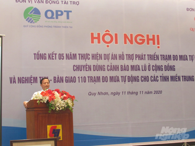 Ông Nguyễn Tuấn Thanh, Phó Chủ tịch UBND tỉnh Bình Định, nói về hiệu quả của trạm đo mưa tự động.