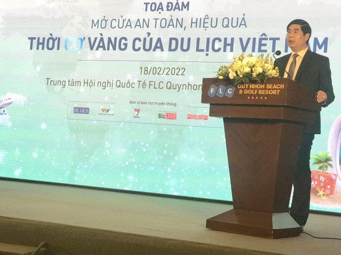 Ông Lâm Hải Giang, Phó Chủ tịch UBND tỉnh Bình Định, phát biểu tại tọa đàm. Ảnh: V.Đ.T.