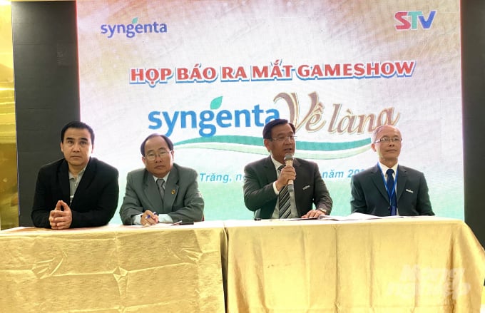Buổi họp báo ra mắt Gameshow 'Syngenta về làng' được tổ chức tại Sóc Trăng. Ảnh: Lê Hoàng Vũ.