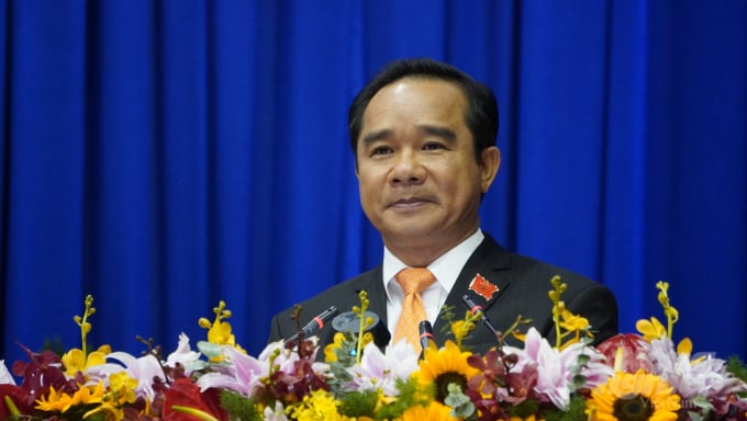 Ông Nguyễn Văn Được đắc cử Bí thư Tỉnh ủy Long An nhiệm kỳ 2020 - 2025. Ảnh: Lê Hoàng Vũ.