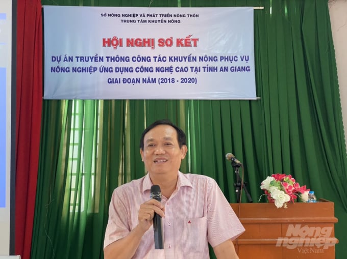Ông Nguyễn Sỹ Lâm, Giám đốc Sở NN-PTNT An Giang phát biểu tại Hội nghị. Ảnh: Lê Hoàng Vũ.