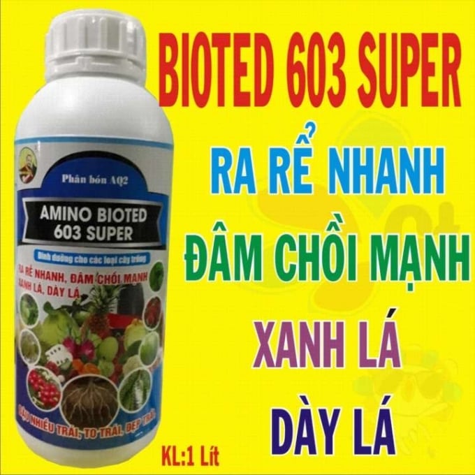 Một sản phẩm phân bón Bioted 603 super trên thị trường.