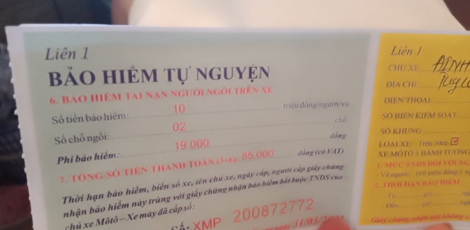 Bảo hiểm tự nguyện dành cho xe máy được bán tràn lan mà không có ai quản lý.