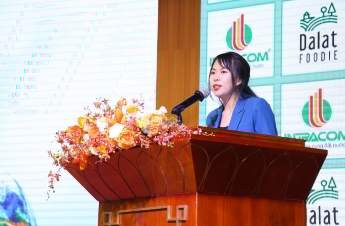 CEO DalatFoodie - Đỗ Phan Hoàng Sương tại lễ ký kết đầu tư tại Hà Nội. Ảnh: KT. 