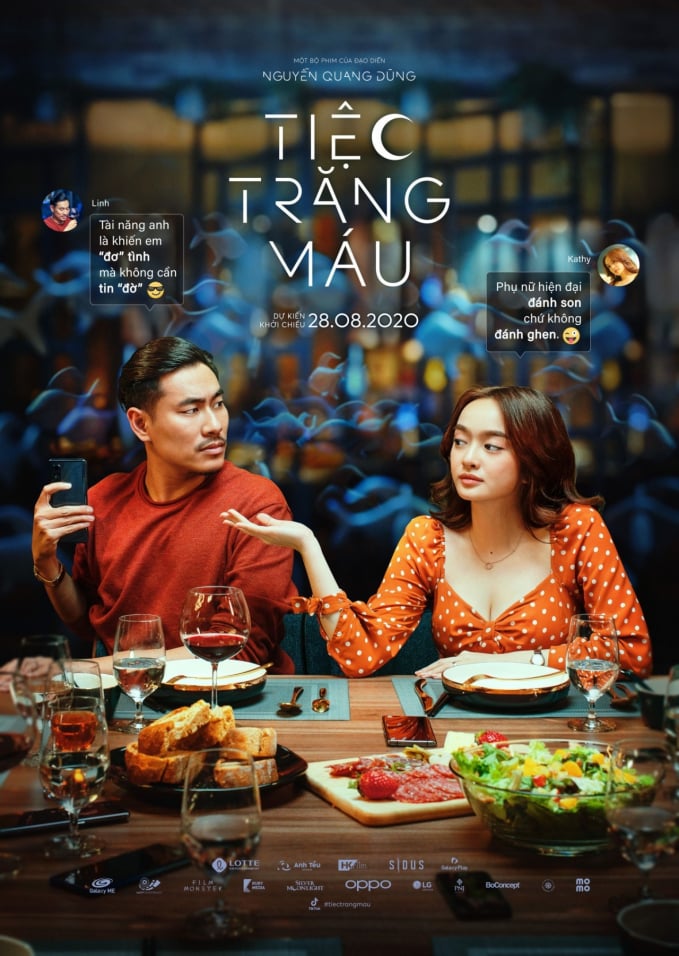 Với diễn biến Covid-19 hiện nay, bộ phim 'Tiệc trăng máu' chưa chắc được khởi chiếu ngày 28/8.