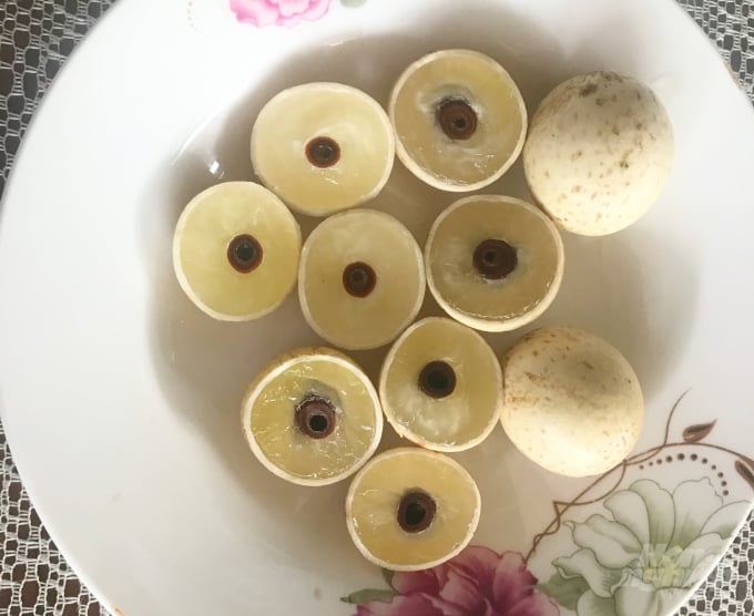 Nhãn cho trái tiêu đến 90%. Ảnh: Minh Đảm.