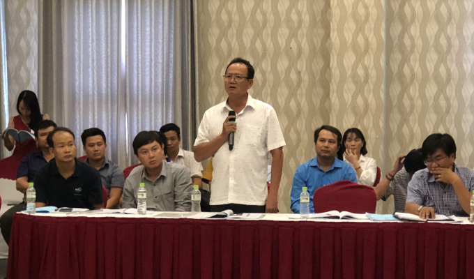 09101228230920a9-091012.jpg Các đại biểu tâm tư về việc cấp mã số cơ sở nuôi tôm nước lợ đạt quá thấp.