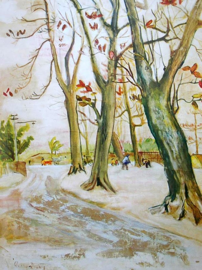 tranh-quang-dung-2039_20210110_462.jpg Một bức tranh của nhà thơ Quang Dũng.
