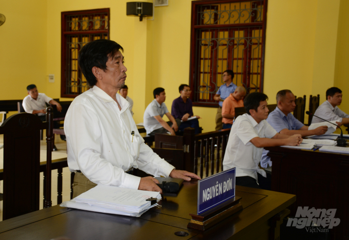 watermark_h5-1232_20210222_758.jpg Ông Nguyễn Duy Vượng - Giám đốc Công ty Yên Phú tại phiên tòa phúc thẩm. Ảnh: Thái Sinh.
