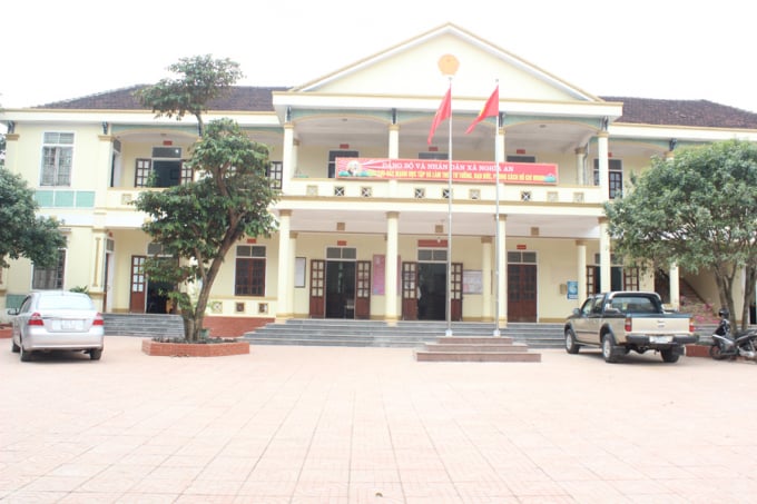 170018131-170018.jpg Trụ sở UBND xã Nghĩa An. Ảnh: Hồ Quang